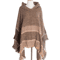 Hooded Fishbone Pattern Women Cape Poncho Autumn Winter Pullover Women Hooded Cloak 3