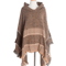 Hooded Fishbone Pattern Women Cape Poncho Autumn Winter Pullover Women Hooded Cloak 3