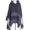 Hooded Fishbone Pattern Women Cape Poncho Autumn Winter Pullover Women Hooded Cloak 4
