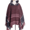 Hooded Fishbone Pattern Women Cape Poncho Autumn Winter Pullover Women Hooded Cloak 7