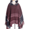 Hooded Fishbone Pattern Women Cape Poncho Autumn Winter Pullover Women Hooded Cloak 7