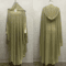 Vintage Hooded Cloak Cape Dress Thin Women Streetwear Poncho Jacket With Diamond Detail 9