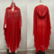 Vintage Hooded Cloak Cape Dress Thin Women Streetwear Poncho Jacket With Diamond Detail 10