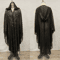 Vintage Hooded Cloak Cape Dress Thin Women Streetwear Poncho Jacket With Diamond Detail 13