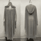 Vintage Hooded Cloak Cape Dress Thin Women Streetwear Poncho Jacket With Diamond Detail 15