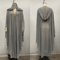 Vintage Hooded Cloak Cape Dress Thin Women Streetwear Poncho Jacket With Diamond Detail 15