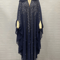 Vintage Hooded Cloak Cape Dress Thin Women Streetwear Poncho Jacket With Diamond Detail 1