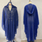 Vintage Hooded Cloak Cape Dress Thin Women Streetwear Poncho Jacket With Diamond Detail 4