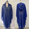 Vintage Hooded Cloak Cape Dress Thin Women Streetwear Poncho Jacket With Diamond Detail 4