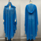 Vintage Hooded Cloak Cape Dress Thin Women Streetwear Poncho Jacket With Diamond Detail 7