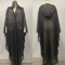 Vintage Hooded Cloak Cape Dress Thin Women Streetwear Poncho Jacket With Diamond Detail 8