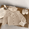 Baby Girl Ruffle Collar Knit Cardigan Soft Toddler Girl Knitted Sweater Coat 6