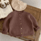 Unisex Baby Knit Sweater Solid Color Toddler Round Neck Knitted Pullover 2