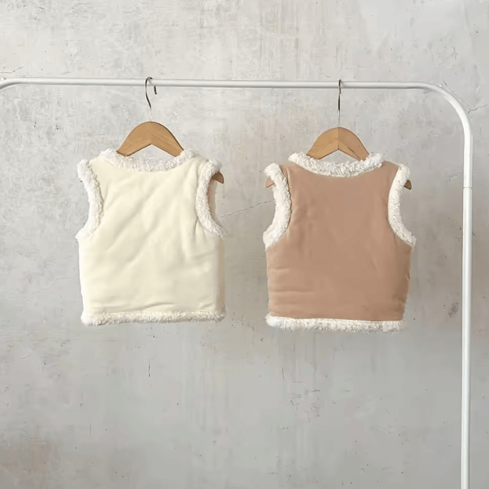 Warm Baby Girl Padded Vest Cotton Thick Toddler Sleeveless Winter Jacket 1