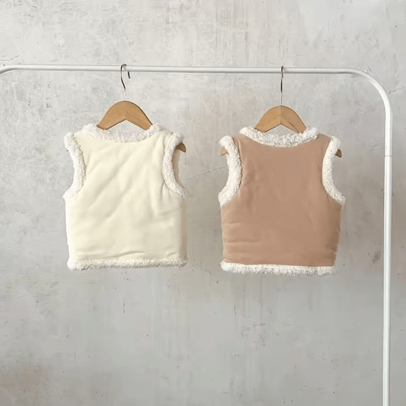 Warm Baby Girl Padded Vest Cotton Thick Toddler Sleeveless Winter Jacket 1