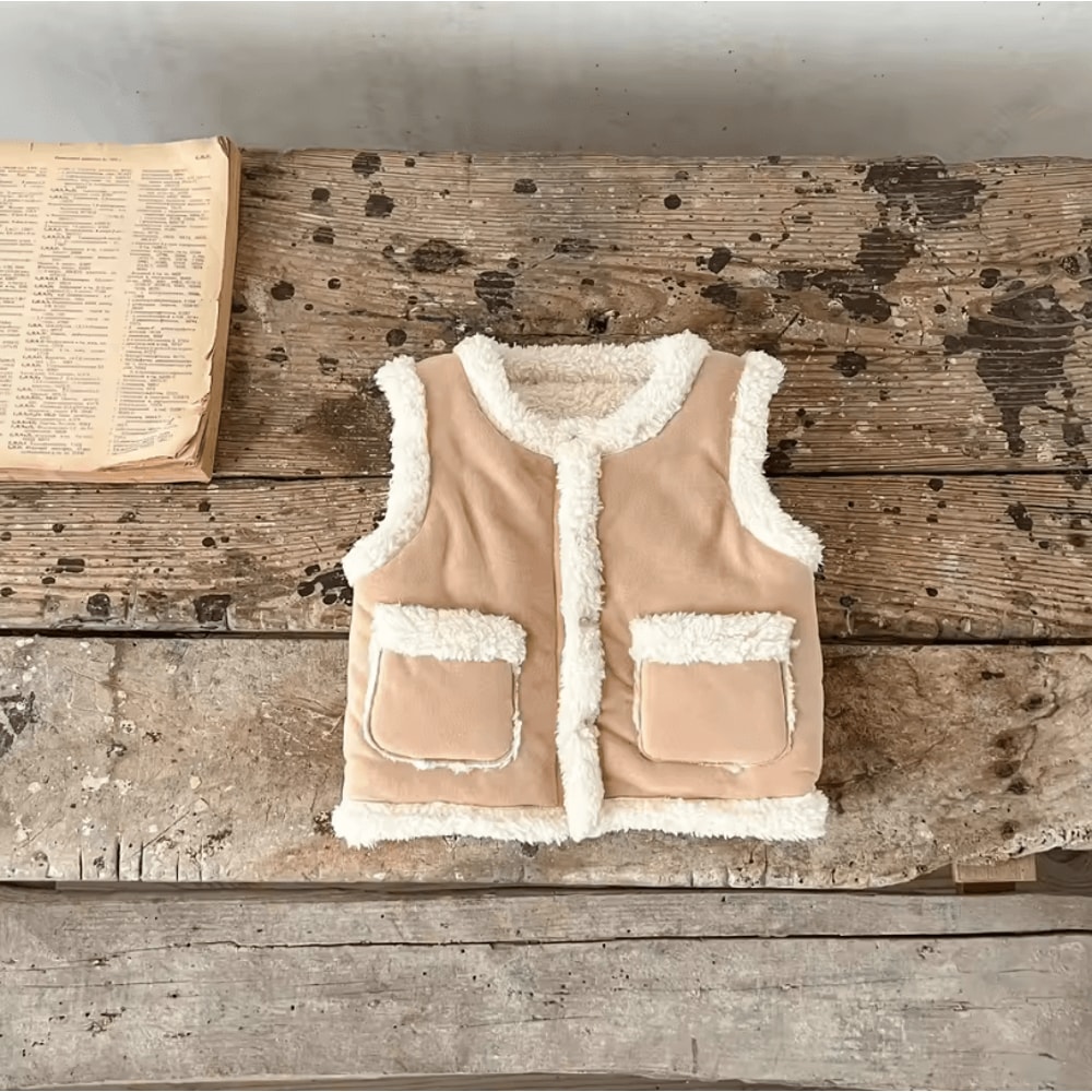 Warm Baby Girl Padded Vest Cotton Thick Toddler Sleeveless Winter Jacket 5