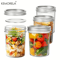 KEMORELA 350ML Mason Jars With Lids 4Piece Pint Glass Canning Jars With Seal Bands For Honey Jam C 0