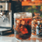 KEMORELA 350ML Mason Jars With Lids 4Piece Pint Glass Canning Jars With Seal Bands For Honey Jam C 4