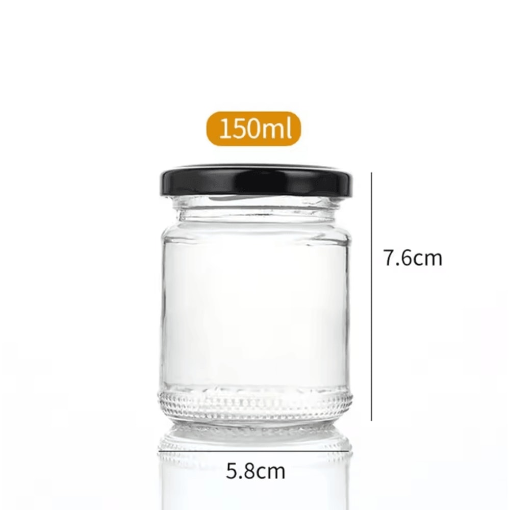 Round Glass Mason Jar With Airtight Lid Kitchen Food Storage Glass Jar 100ml240ml Canning Containe 5