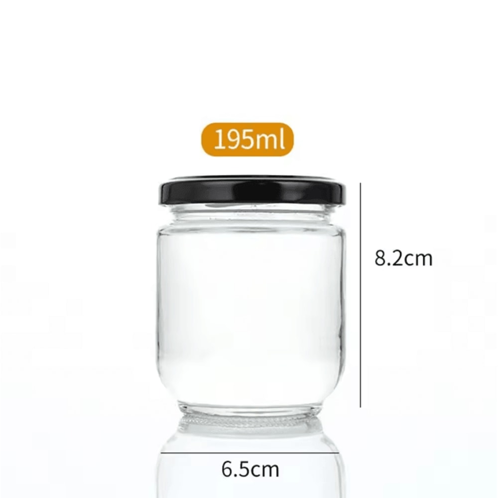 Round Glass Mason Jar With Airtight Lid Kitchen Food Storage Glass Jar 100ml240ml Canning Containe 7