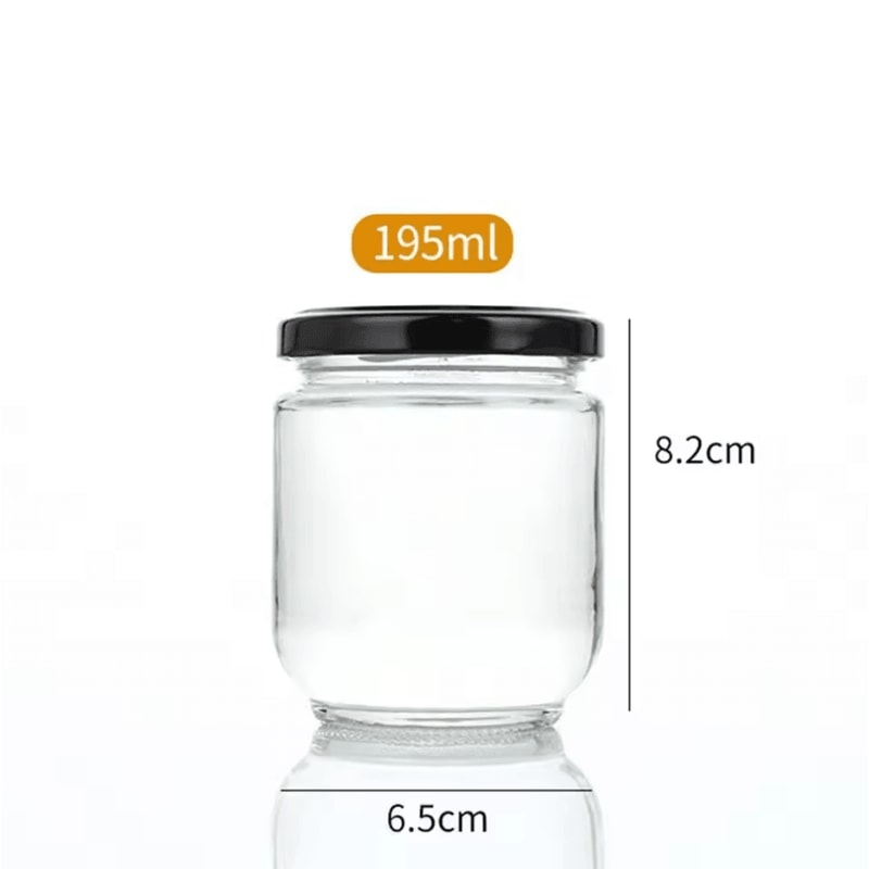 Round Glass Mason Jar With Airtight Lid Kitchen Food Storage Glass Jar 100ml240ml Canning Containe 7