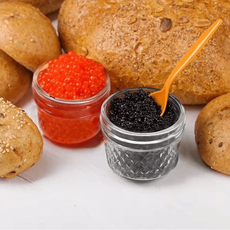 4oz Mini Mason Spice Jars With Lids Clear Glass Canning Jars For Honey Jam Separable Lid Food Sto 2