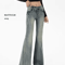 Gyaru Y2K Flare Jeans For Women Low Rise Harajuku Bell Bottom Denim Pants With Stacked Bootcut Sty 1