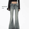 Gyaru Y2K Flare Jeans For Women Low Rise Harajuku Bell Bottom Denim Pants With Stacked Bootcut Sty 5