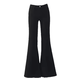 korean low rise y2k flare jeans for women – slim fit bell bottom bootcut denim pants
