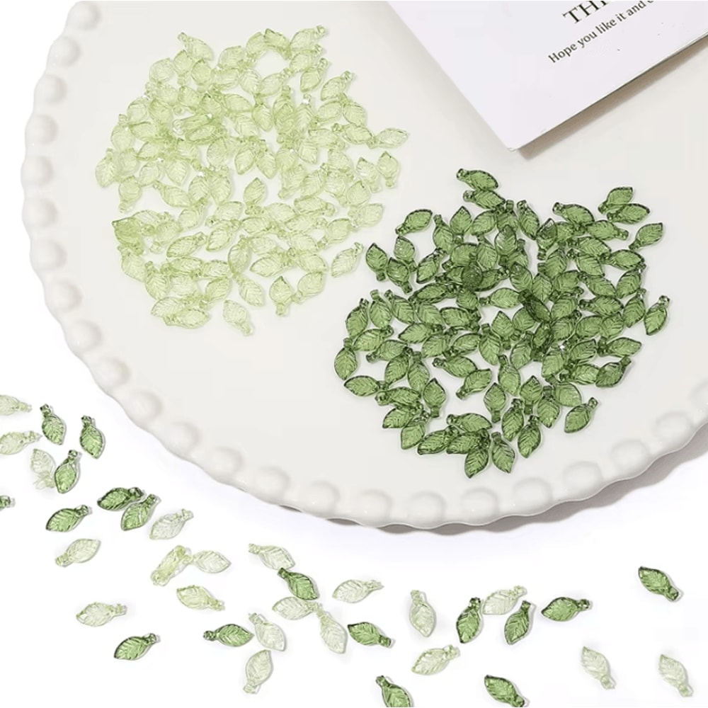 Acrylic Mini Leaf Beads For Jewelry Making DIY Acrylic Leaf Beads For Earrings Necklaces 1050pcs 0