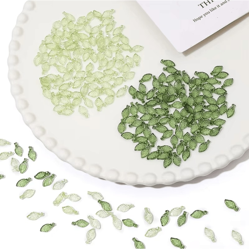 Acrylic Mini Leaf Beads For Jewelry Making DIY Acrylic Leaf Beads For Earrings Necklaces 1050pcs 0