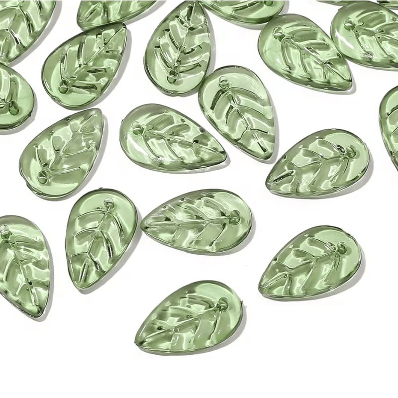 Acrylic Mini Leaf Beads For Jewelry Making DIY Acrylic Leaf Beads For Earrings Necklaces 1050pcs 9