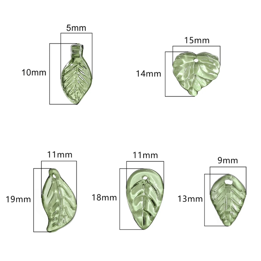 Acrylic Mini Leaf Beads For Jewelry Making DIY Acrylic Leaf Beads For Earrings Necklaces 1050pcs 2