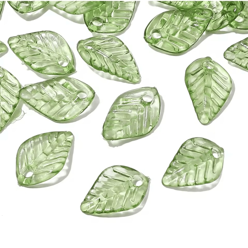 Acrylic Mini Leaf Beads For Jewelry Making DIY Acrylic Leaf Beads For Earrings Necklaces 1050pcs 3