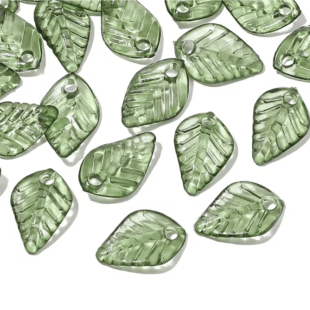Acrylic Mini Leaf Beads For Jewelry Making DIY Acrylic Leaf Beads For Earrings Necklaces 1050pcs 6