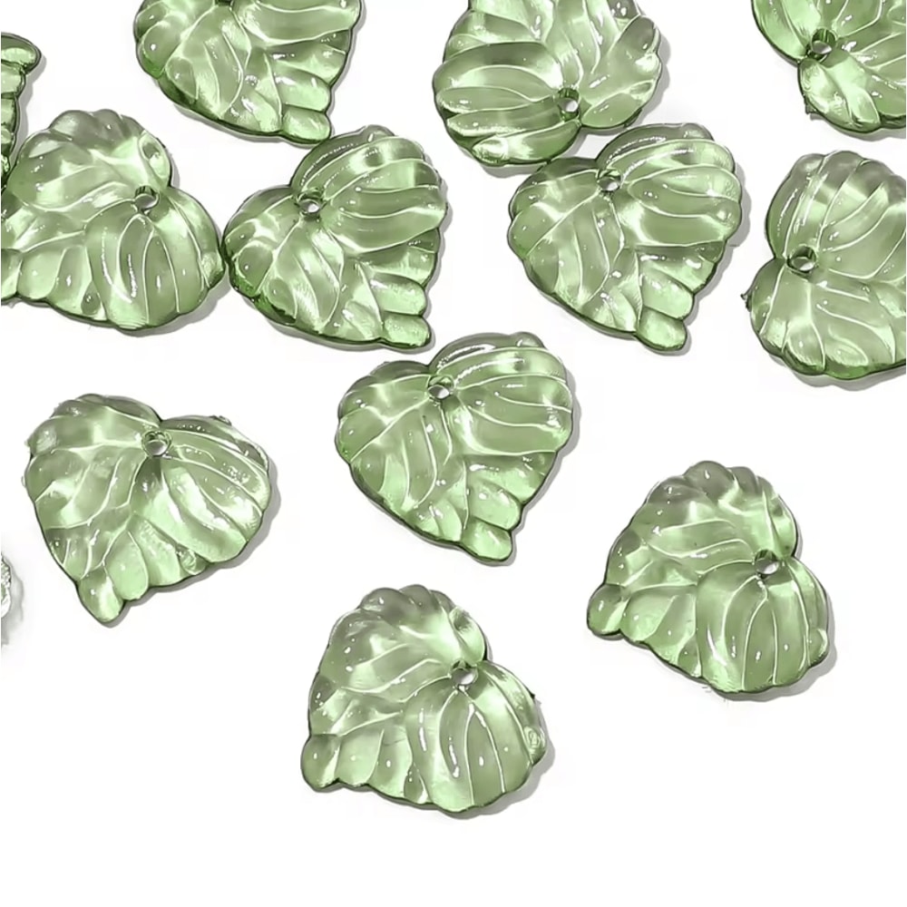 Acrylic Mini Leaf Beads For Jewelry Making DIY Acrylic Leaf Beads For Earrings Necklaces 1050pcs 7