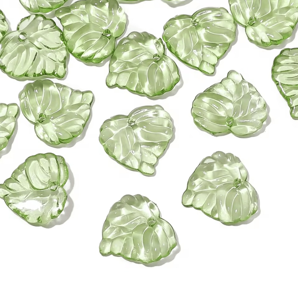 Acrylic Mini Leaf Beads For Jewelry Making DIY Acrylic Leaf Beads For Earrings Necklaces 1050pcs 8