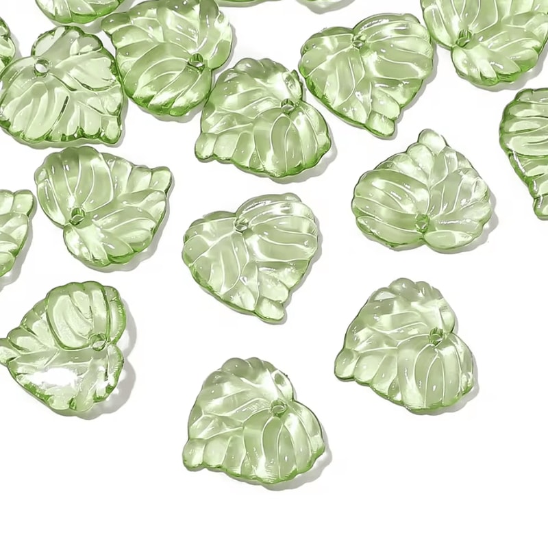 Acrylic Mini Leaf Beads For Jewelry Making DIY Acrylic Leaf Beads For Earrings Necklaces 1050pcs 8