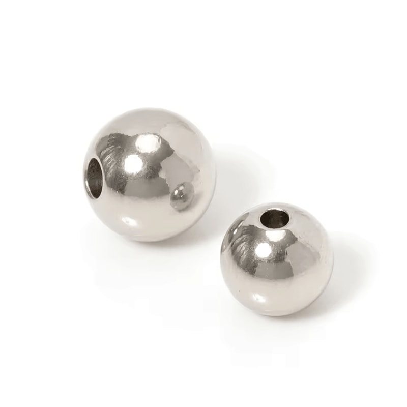 100PCS Gold Stainless Steel Spacer Beads Round Jewelry Spacer Beads For DIY Jewelry Making 2