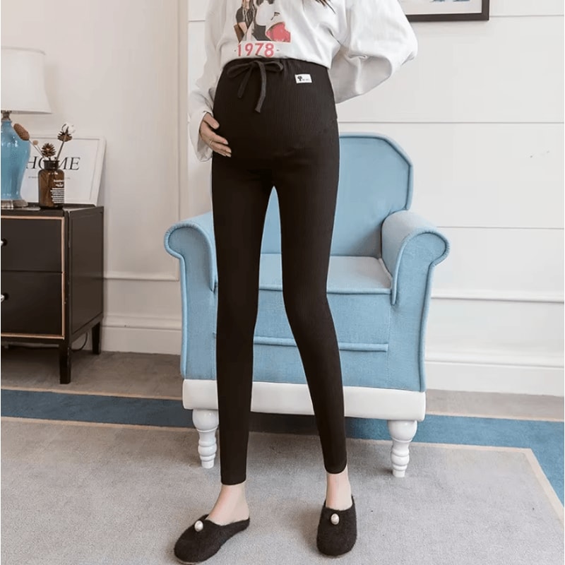 Pregnant Woman Adjustable Big Size Leggings New Maternity Pants Pregnancy Thin Soft Cotton High Wai 2