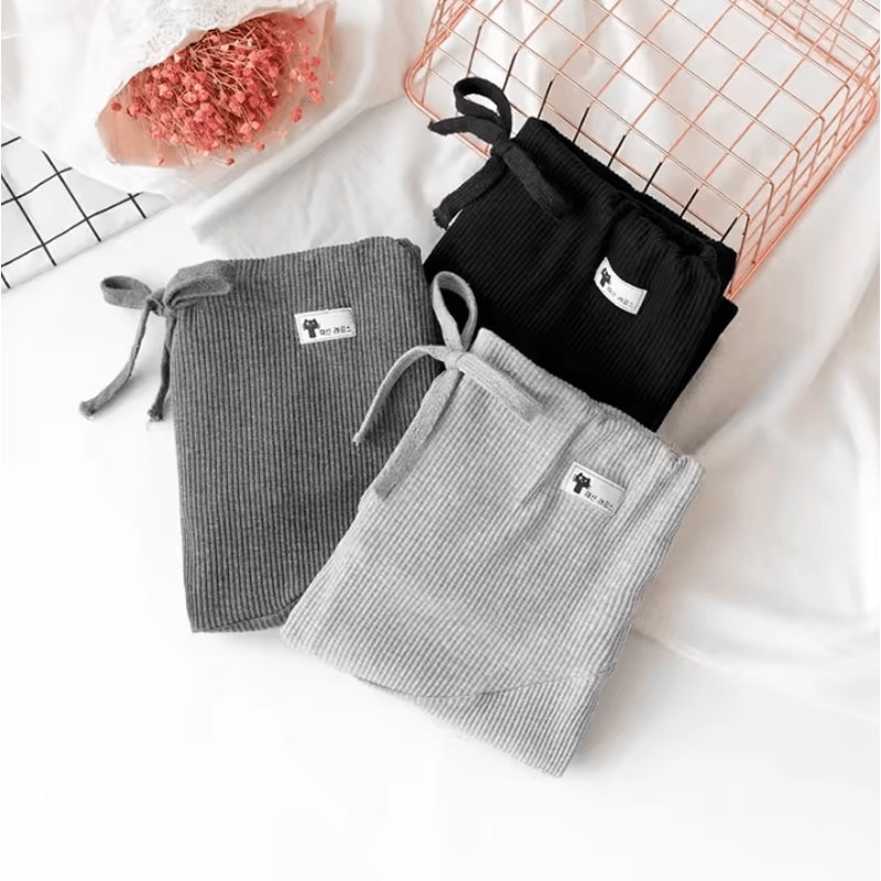 Pregnant Woman Adjustable Big Size Leggings New Maternity Pants Pregnancy Thin Soft Cotton High Wai 3