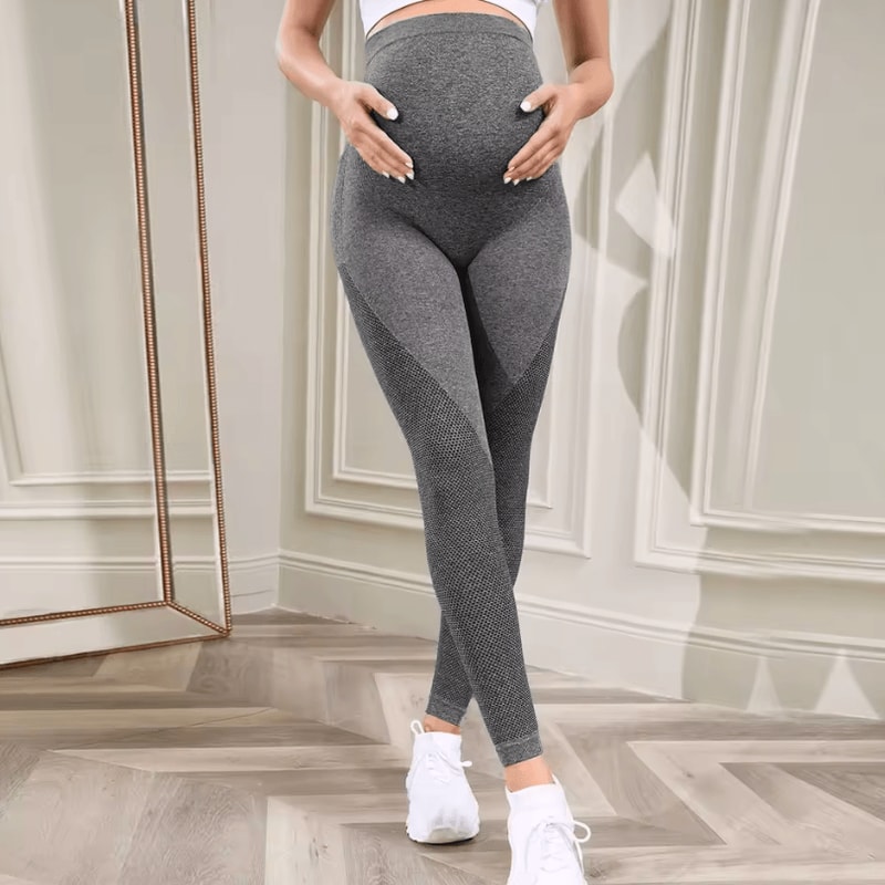 Cotton Maternity Yoga Leggings Stretch Pregnancy Yoga Pants For Women Casual Skinny Maternity Pant 2