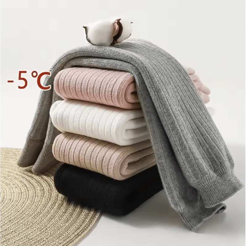 CozyWarm Toddler Girls Fleece Lined Leggings Soft Stretch Winter Thermal Leggings For Kids 1