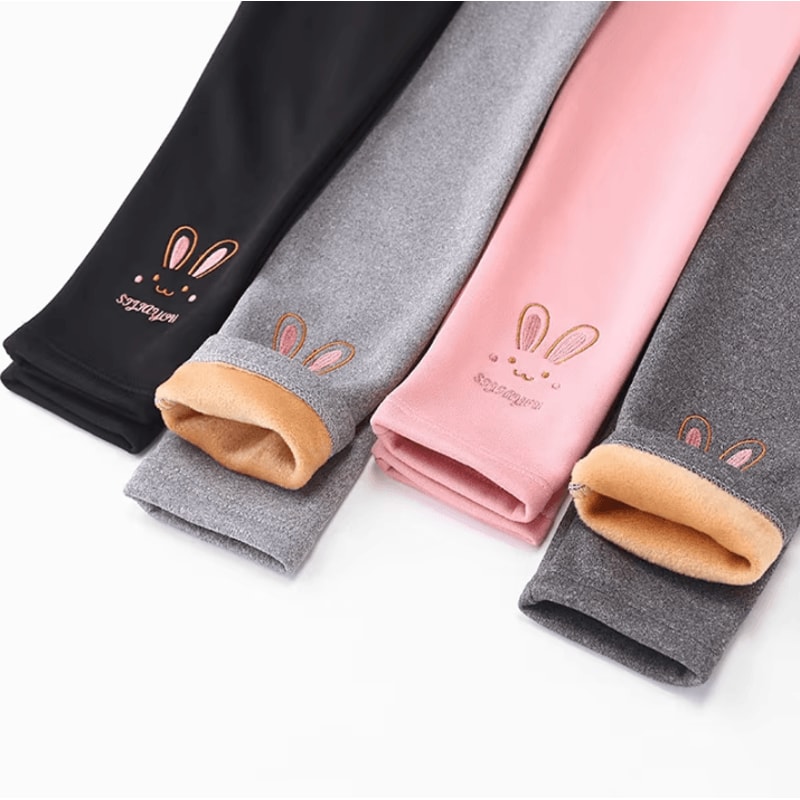 Cozy Bunny Girls Rabbit Leggings Thick Warm Toddler Winter Leggings For Cute Comfortable Everyday 1