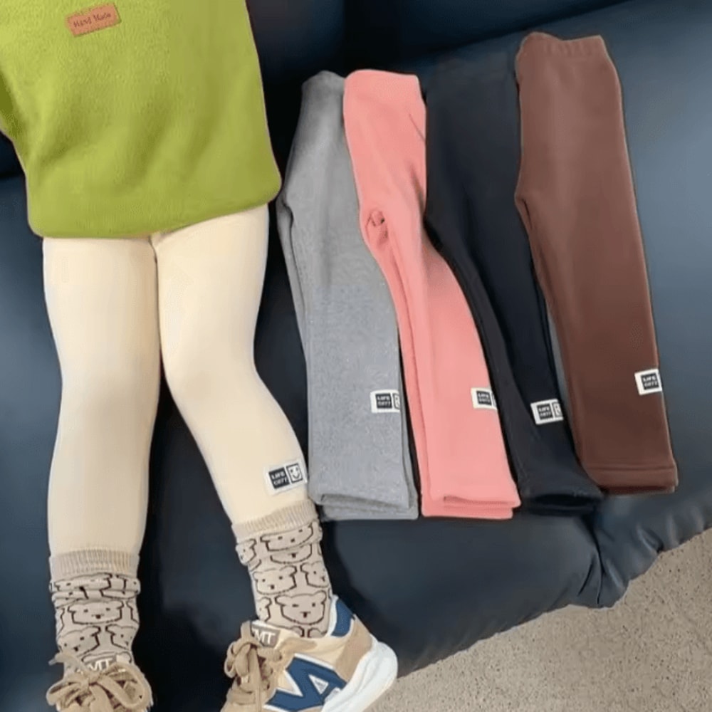 CozyFlannel Girls Winter Fleece Leggings Thick Warm Toddler Fleece Lined Leggings For Soft AllDay 0