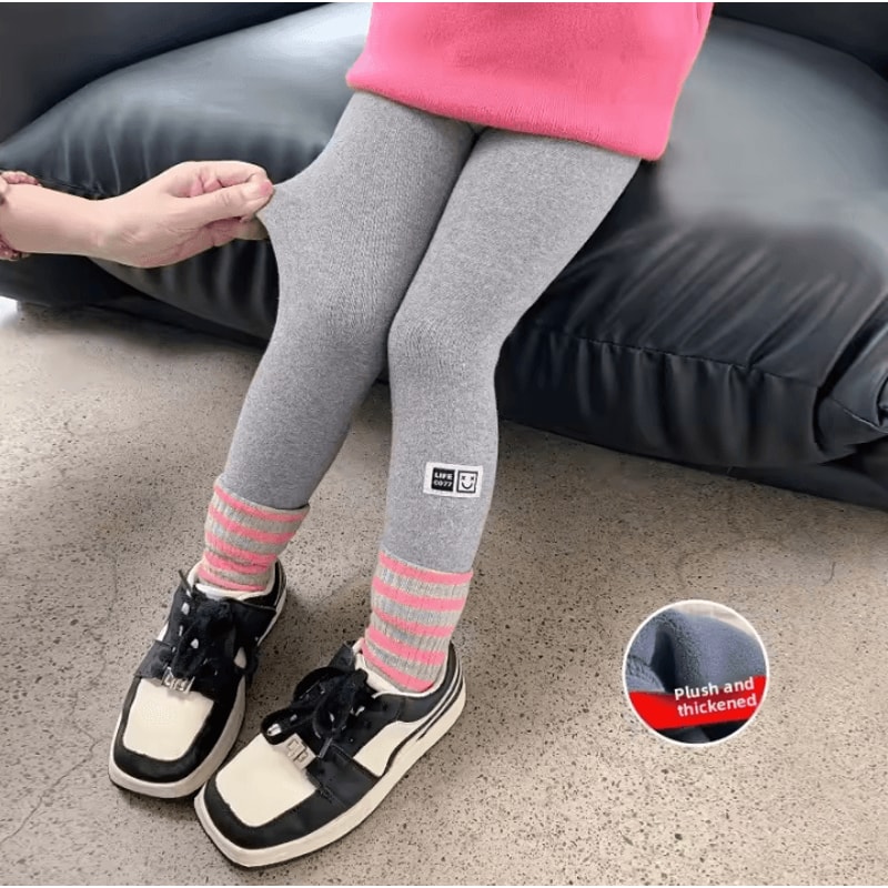 CozyFlannel Girls Winter Fleece Leggings Thick Warm Toddler Fleece Lined Leggings For Soft AllDay 1