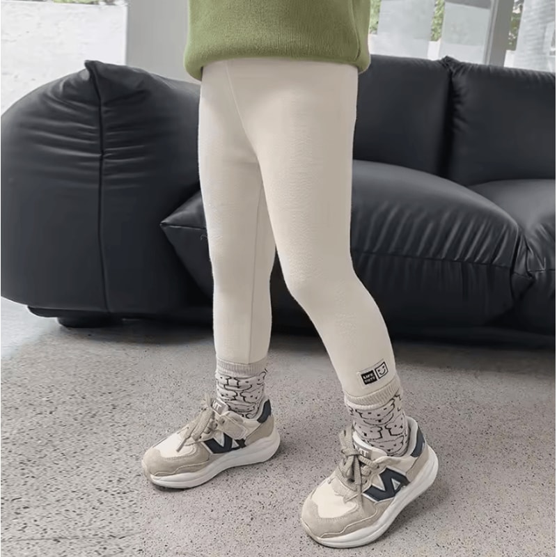 CozyFlannel Girls Winter Fleece Leggings Thick Warm Toddler Fleece Lined Leggings For Soft AllDay 6