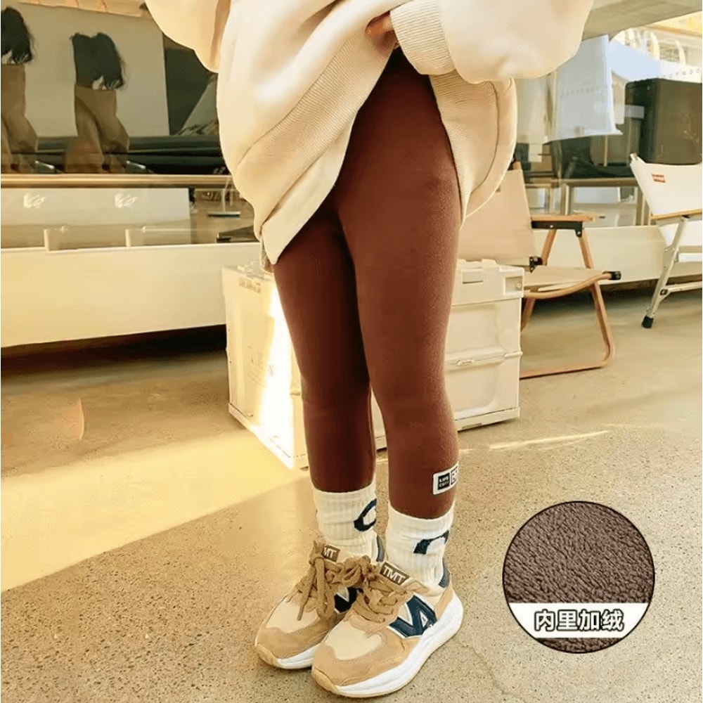 CozyFlannel Girls Winter Fleece Leggings Thick Warm Toddler Fleece Lined Leggings For Soft AllDay 8