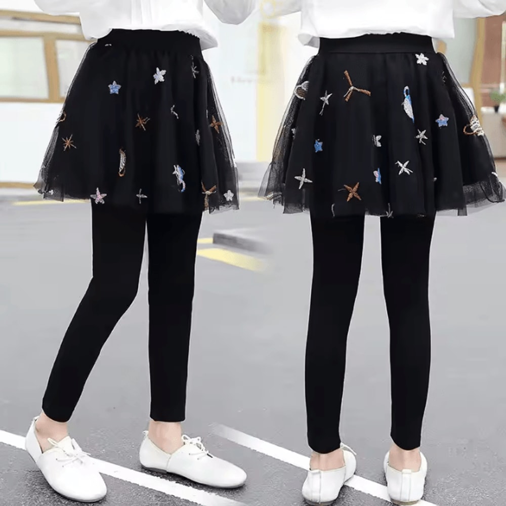 CuteTutu Girls Tutu Skirt Leggings Soft Stretch Toddler Tutu Leggings For Casual Play Everyday St 2