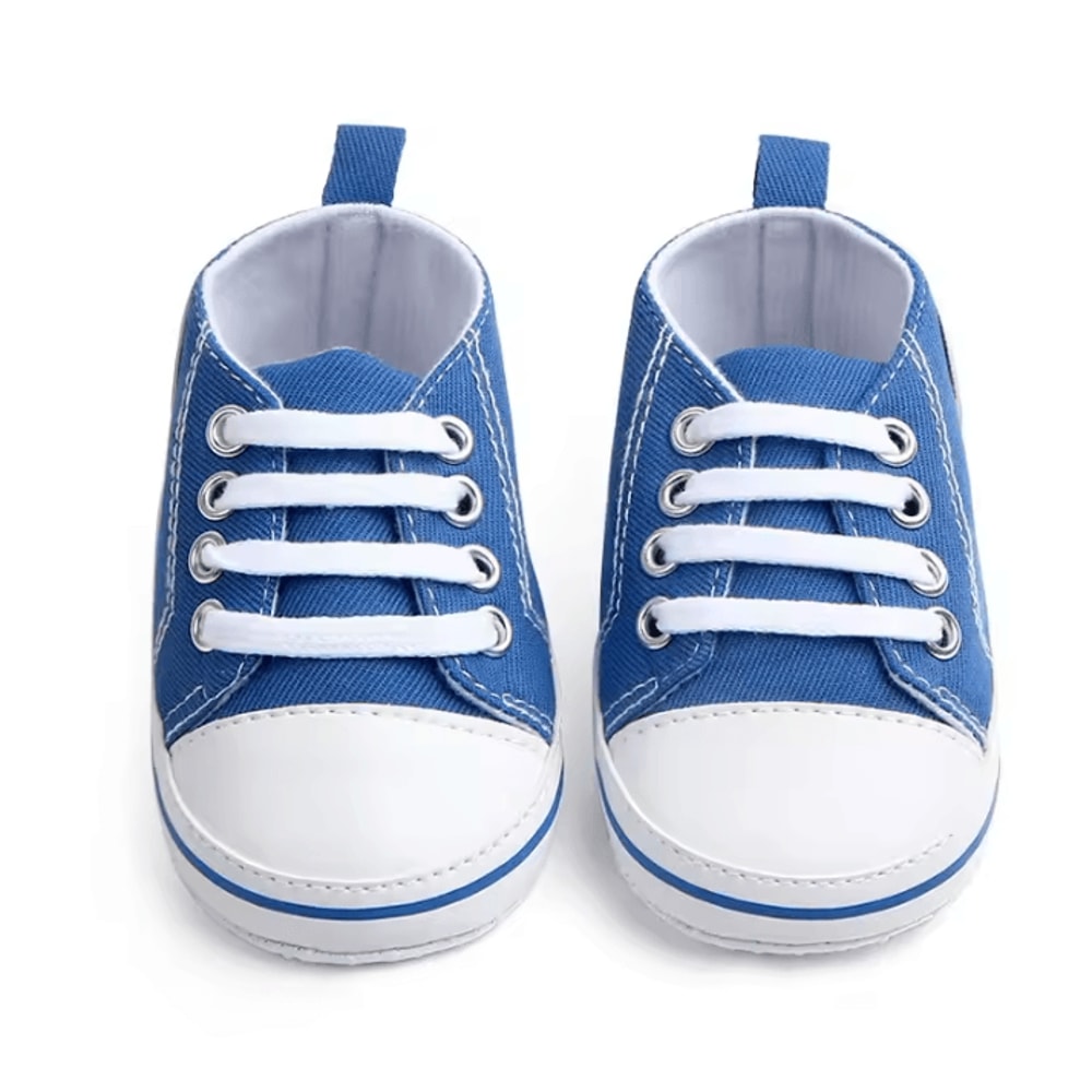 LittleStep Baby Canvas First Walker Sneakers Soft Sole Infant Crib Shoes For Comfortable Early Ste 3